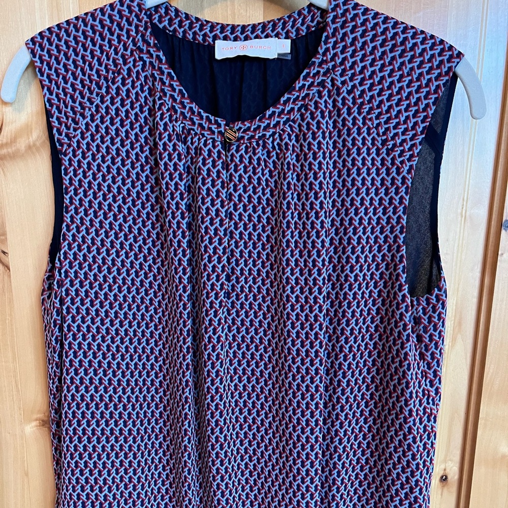 Tory Burch sporty tank w banded bottom.